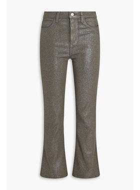 PAIGE 女士 牛仔长裤 Claudine 亮片涂层高腰喇叭牛仔裤