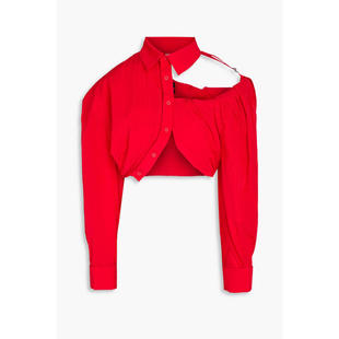 Jacquemus 雅克慕斯 女士 上衣 短款剪口塔夫绸衬衫