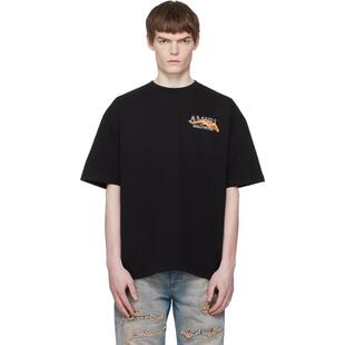 Amiri 埃米尔 男士 T恤 黑色 Amiri Hollywood Horse Oversized