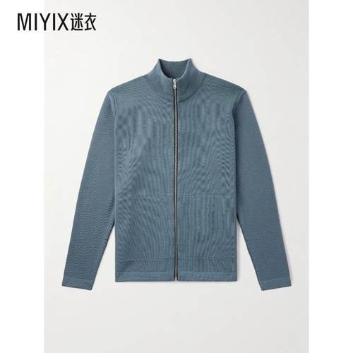 S.N.S. HERNING 男款Naval 修身羊毛拉链针织开衫 迷衣时尚