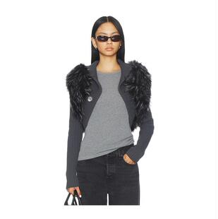 针织衫 女士 针织人造皮草短外套 London Jaded