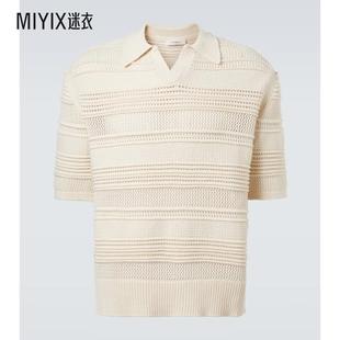 COMMAS 男款 钩花棉混纺Polo衫 迷衣时尚
