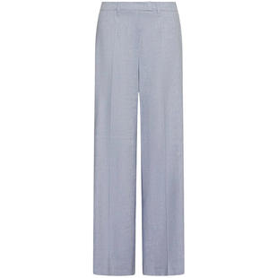 MLLODINO Marella 长裤 SS26 蓝色亚麻精细剪裁 女士