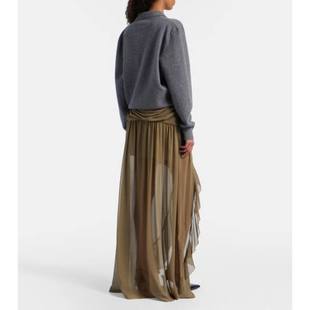 Jacques Wei 女士 超长裙 不对称垂褶长款半身裙