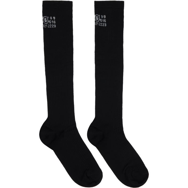 MM6 Maison Margiela马吉拉女士 袜子 黑色长筒袜