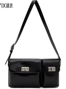 By Far 女款黑色 Billy Semi Patent Leather 单肩包 迷衣时尚