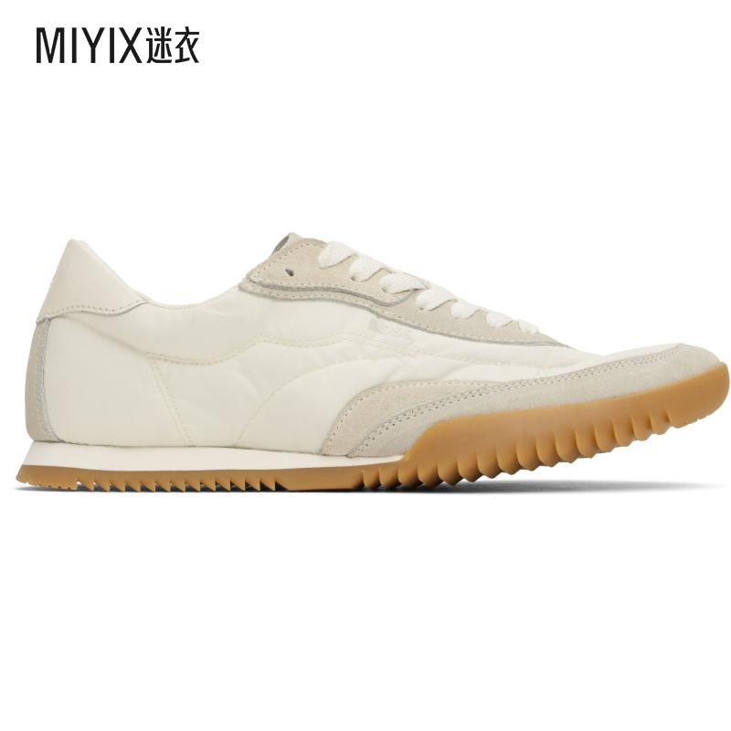 Boss雨果博斯 男款白色 Low-Profile Suede Trim 运动鞋 迷衣时尚