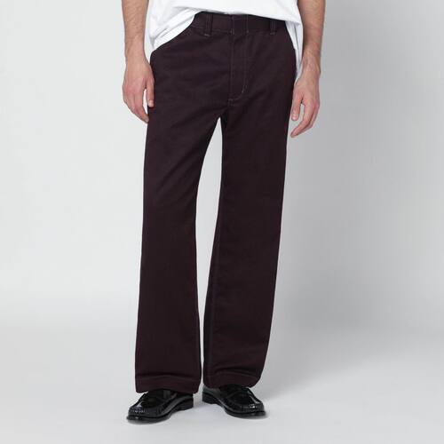 Needles 男士 FW25 长裤 COTTONBLEND 酒红色裤子