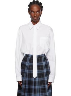 pushBUTTON 女士 衬衫 白色 Neck Tie 衬衫