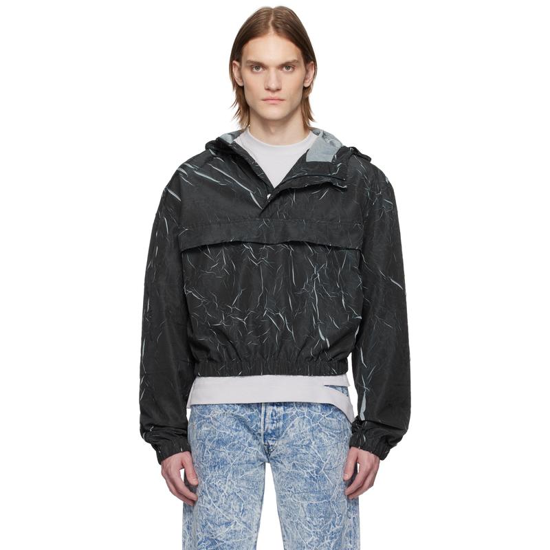 Karmuel Young 男士 夹克 海军蓝 Pressed Textured 夹克