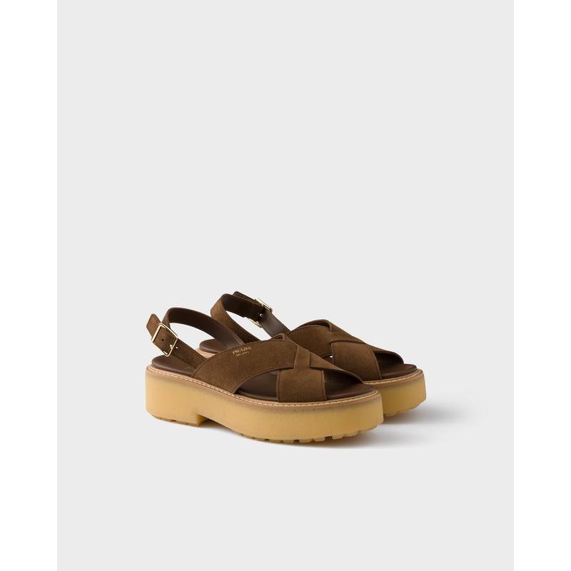 Prada 女士 SS26 凉鞋 交叉綁帶涼鞋