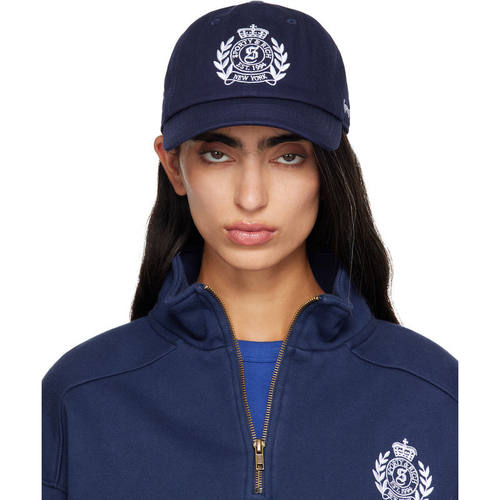 Sporty  Rich 女士 棒球帽 海军蓝 NY Crest