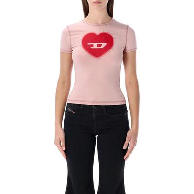 Diesel 女士 SS26 T恤 T-Uncuties 心形徽标T恤
