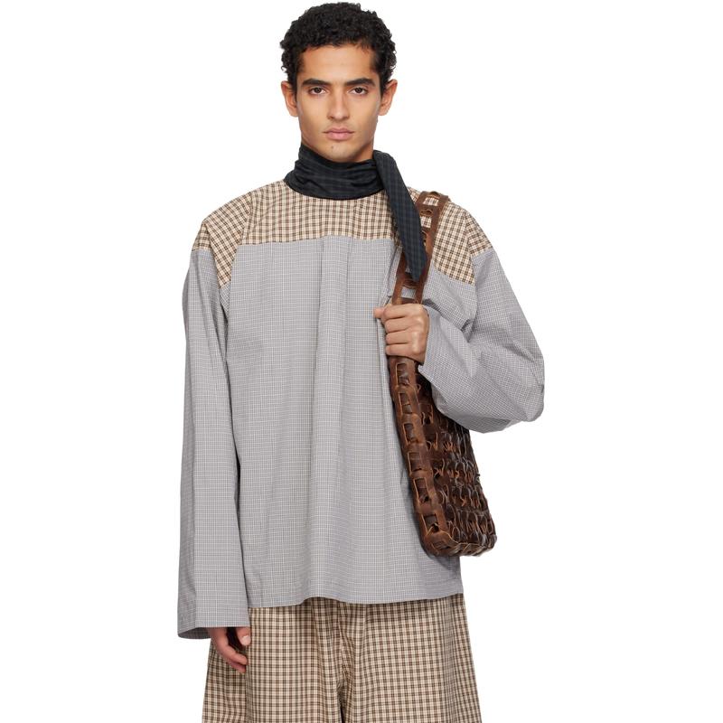 SC103 男士 衬衫 灰色 Compass 衬衫