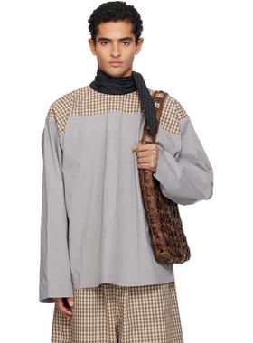 SC103 男士 衬衫 灰色 Compass 衬衫