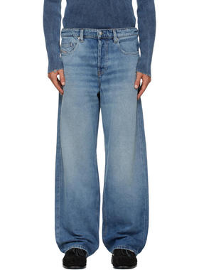 Diesel 男士 牛仔长裤 蓝色 Relaxed 2001 D-Macro 牛仔裤