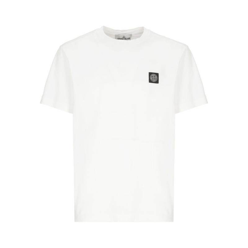 Stone Island 石头岛 男士 T恤 Stone Island 徽标贴饰圆领 T 恤