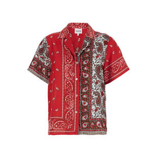 Parosh 女士 SS26 衬衫 Cuban for 领圈全扎染印花红色真丝