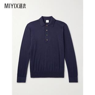 早秋新品 男款 Eleventy 迷衣时尚 修身 棉质羊绒混纺Polo衫