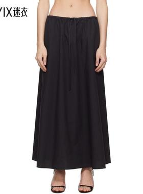 Matteau 女款黑色 Drawcord 半身裙  迷衣时尚