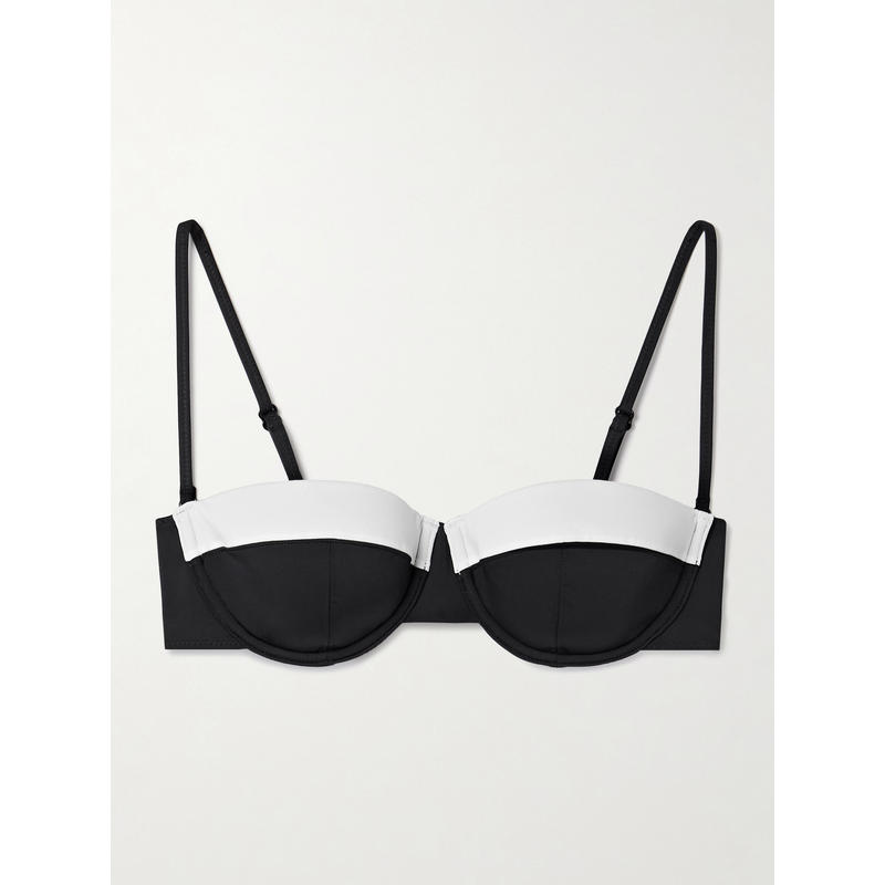 Staud 女士 比基尼 Jo two-tone 钢托半杯罩比基尼上装