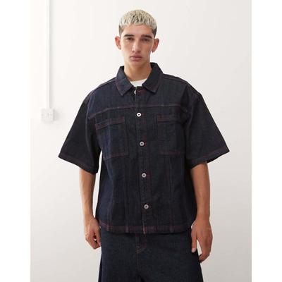 Collusion 男士 衬衫 牛仔宽松款漂染