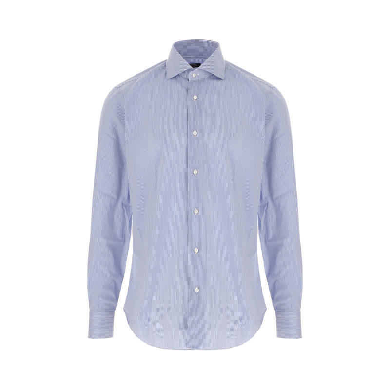 BARBA Napoli 男士 SS25 衬衫 印花府绸衬衫