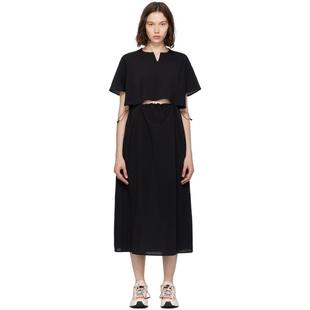 中长连衣裙 黑色 Breathable Snow Dry 女士 Quick 连衣裙 Peak