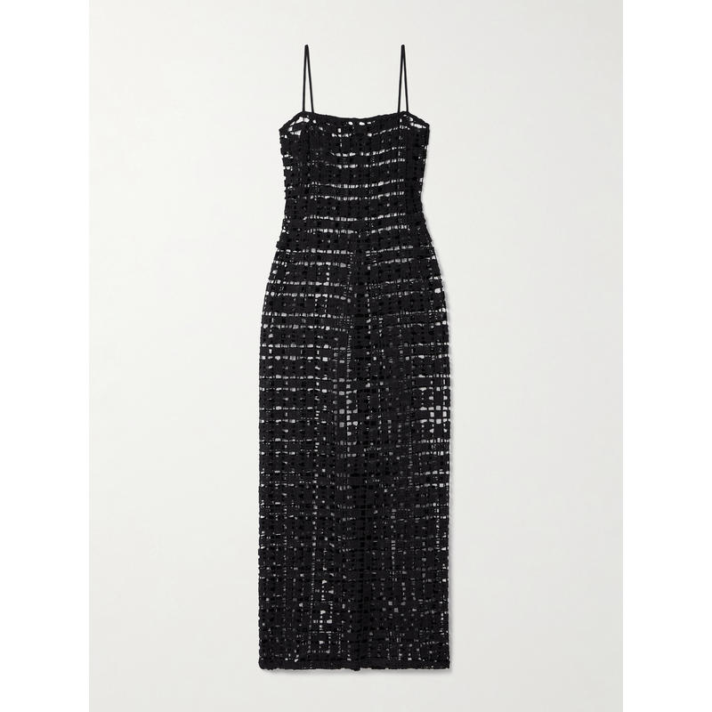 Sara Cristina 女士 罩衫 Playa 钩花棉质长款连衣裙