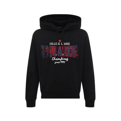 DSquared2 D二次方 男士 卫衣 LEAGUE 学院风徽标凉爽合身连帽衫