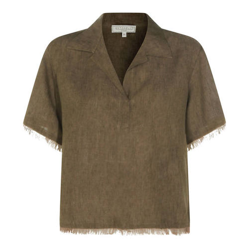 Antonelli Firenze 女士 SS26 衬衫 绿色亚麻