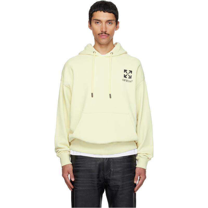 Off-White 男士 卫衣 黄色 Small Arrow Skate 连帽衫