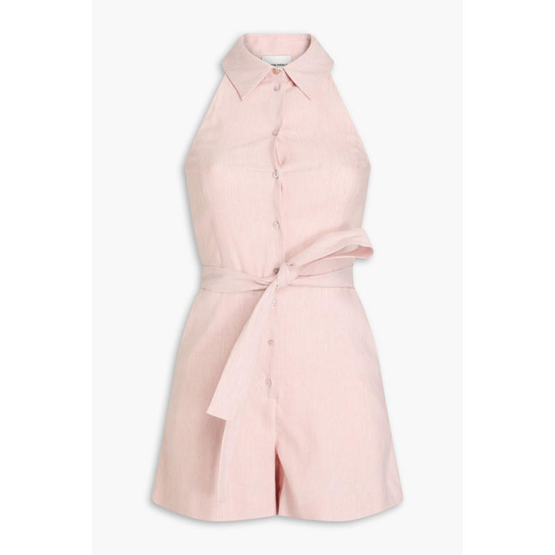 Claudie Pierlot 女士 短款连身裤 束带亚麻混纺连体衣