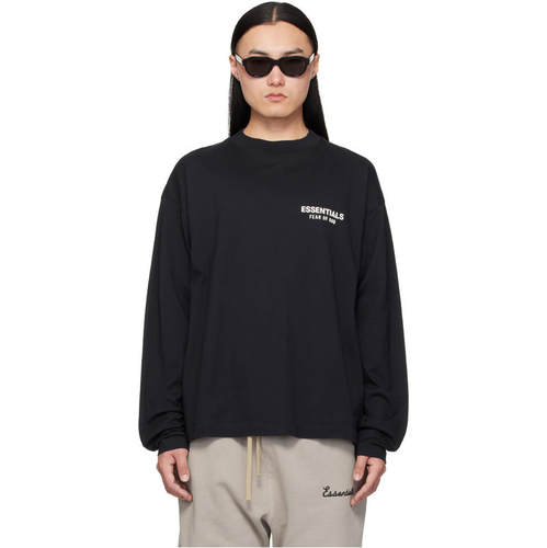 Essentials 男士 T恤 黑色 Classic 长袖