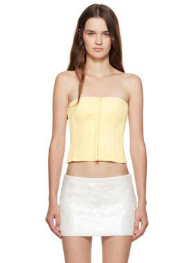 Danielle Guizio 女士 背心 黄色胸衣