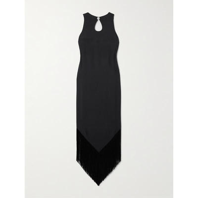 TALLER MARMO 女士秋冬新品 礼服 Taormina 流苏水晶装饰绉纱礼服