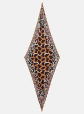 Etro 女士 围巾 Rombetto 豹纹真丝围巾