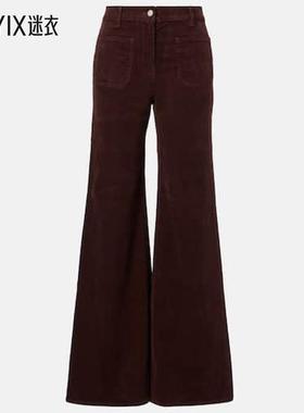 Nili Lotan 女款Florence 灯芯绒阔腿裤 迷衣时尚