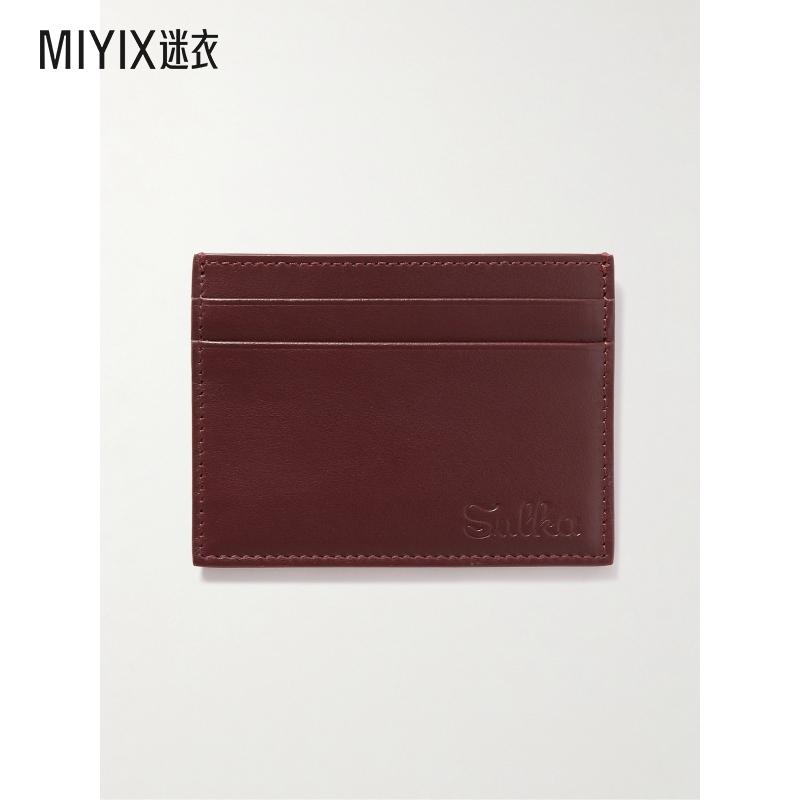 SULKA 男士Logo-Debossed Leather Cardholder 卡包 迷衣时尚