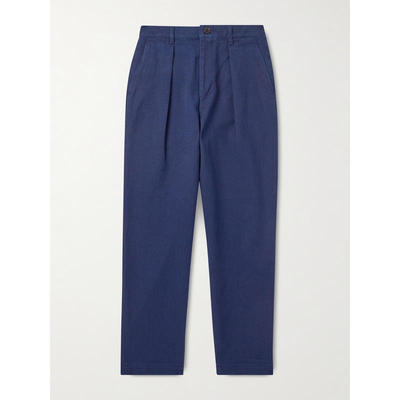 BLUE BLUE JAPAN 男士 SS26 西装裤 Sashiko 直筒棉质裤子