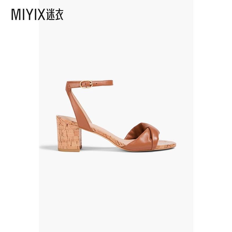 Stuart WeitzmanSW女士Everly 50 皮质凉鞋 迷衣时尚