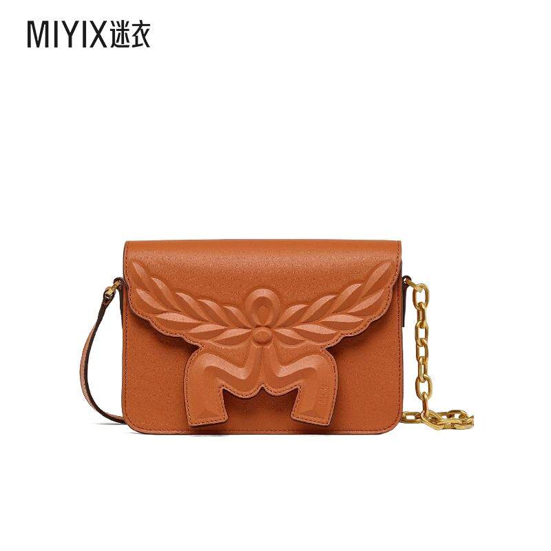 【早秋新品】MCM女士 HIMMEL 月桂枝叶斜背包 迷衣时尚