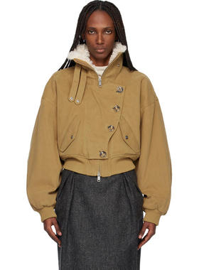 Isabel Marant Étoile 女士 夹克 黄褐色 Oana 飞行员夹克