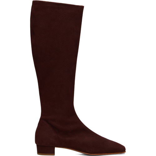 By Far 女士 长靴 棕色 Edie Nubuck 高筒靴