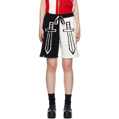 Charles Jeffrey Loverboy 女士 短裤 黑色  白色 Heraldry