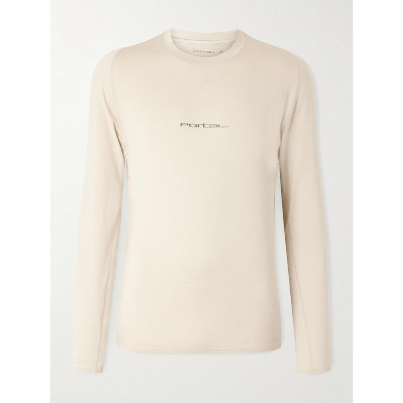 PORTAL 男士 SS26 T恤 Lateral Recycled-Jersey 耸肩徽标印花T恤