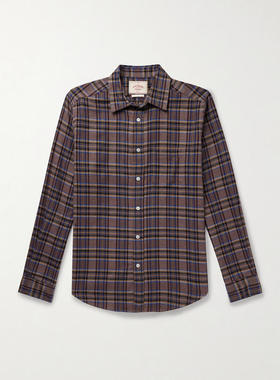 PORTUGUESE FLANNEL 男士 衬衫 Teca 格纹有机棉质法兰绒衬衫