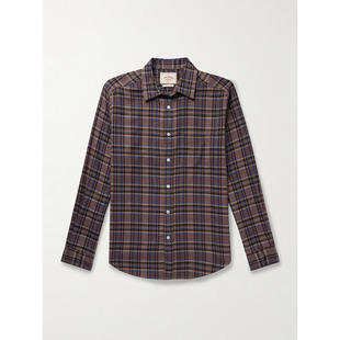 PORTUGUESE FLANNEL 男士 衬衫 Teca 格纹有机棉质法兰绒衬衫