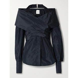 女士 缎面衫 SS25 露肩裹式 T恤 Patou