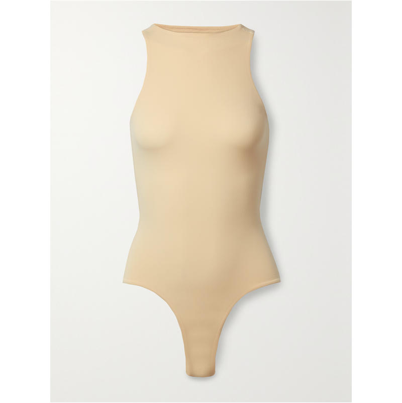 SKIMS 女士 CO 连体衣 Fits Everybody thong 弹力缎面针织茶色图片